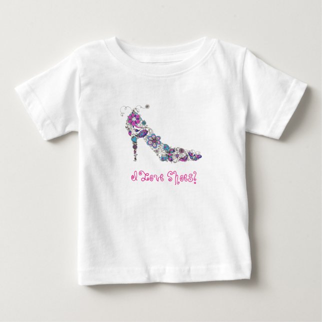 T-shirt Pour Bébé Chic Shoe - Toddler Ruffle Tee (Plus De Couleurs) (Devant)