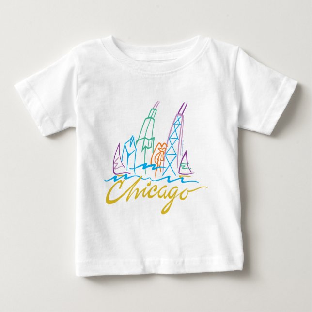 T-SHIRT POUR BÉBÉ CHICAGO-EMB (Devant)