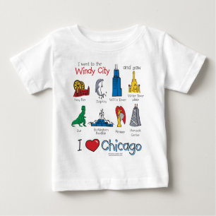 T-shirt Pour Bébé Chicago--Enfant-Icône-NOUVEAU [Co
