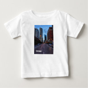 T-shirt Pour Bébé Chicago Evening Drive