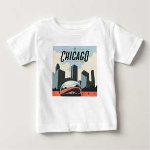 T-shirt Pour Bébé Chicago, Illinois Millennium Park