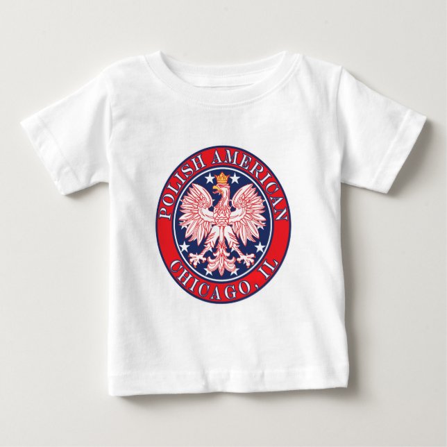 T-shirt Pour Bébé Chicago Illinois polonais (Devant)