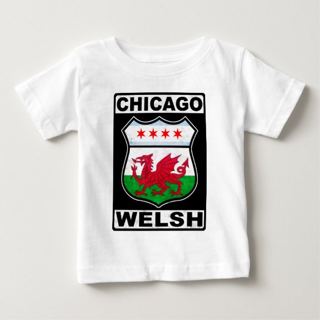 T-shirt Pour Bébé Chicago Welsh American (Devant)