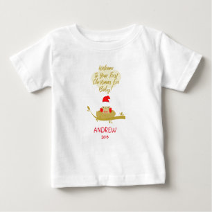 T-shirt Pour Bébé Chick in Nest First Carte de voeux