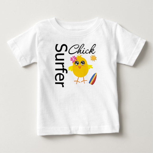 T-shirt Pour Bébé Chick surfer (Devant)