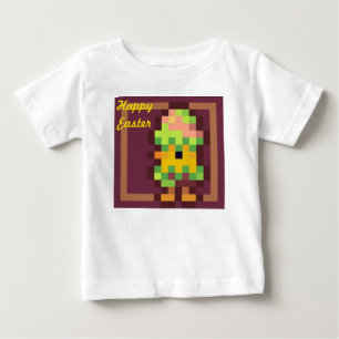 T-shirt Pour Bébé Chicker Happy Easter en pixels égaux