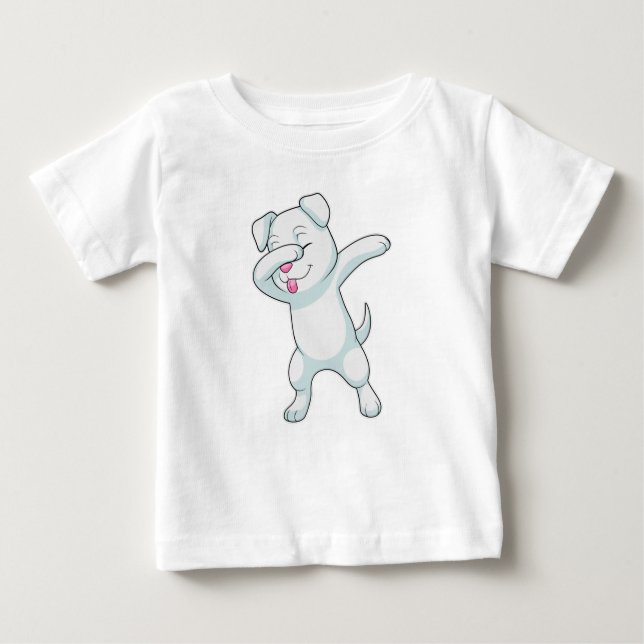 T-shirt Pour Bébé Chien à Hip hop Dance Dab (Devant)