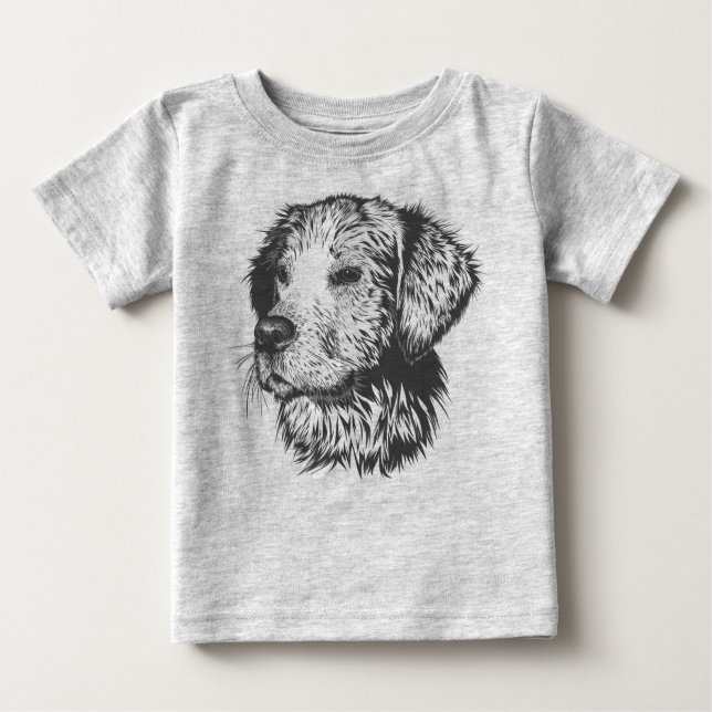 T-shirt Pour Bébé chien animal domestique chien levrette animal. (Devant)