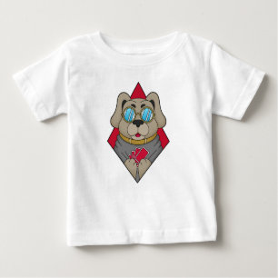 T-shirt Pour Bébé Chien au Poker avec cartes de Poker