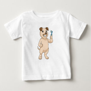 T-shirt Pour Bébé Chien avec brosse à dents