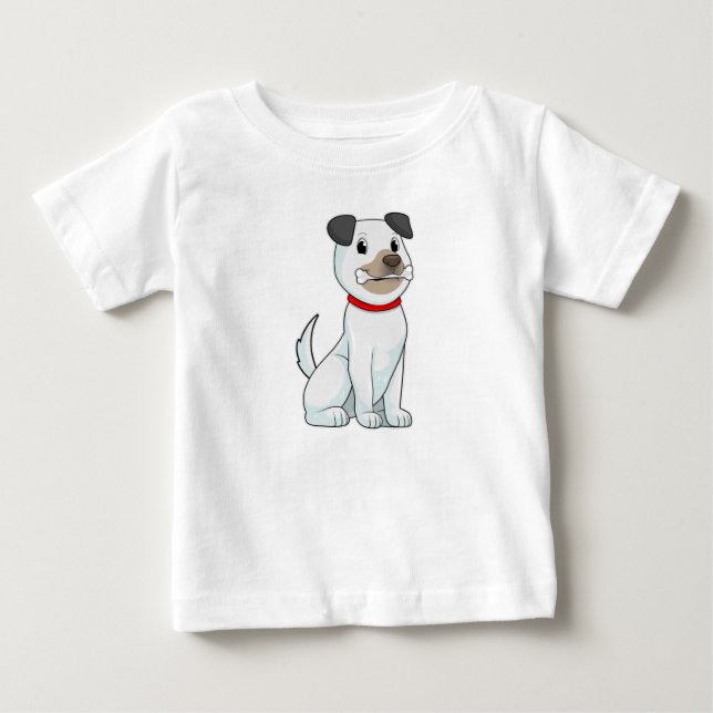 T-shirt Pour Bébé Chien avec os (Devant)