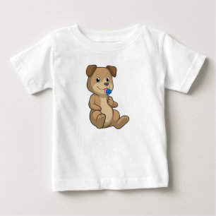 T-shirt Pour Bébé Chien avec Sucreries Sucette