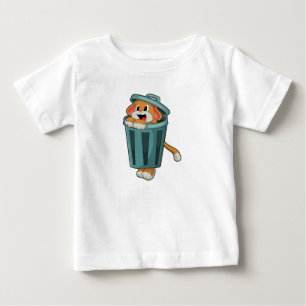 T-shirt Pour Bébé Chien avec Trashcan