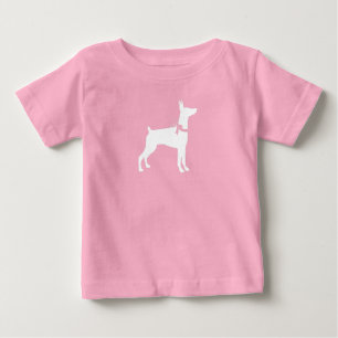 T-shirt Pour Bébé Chien Baby shower Doberman