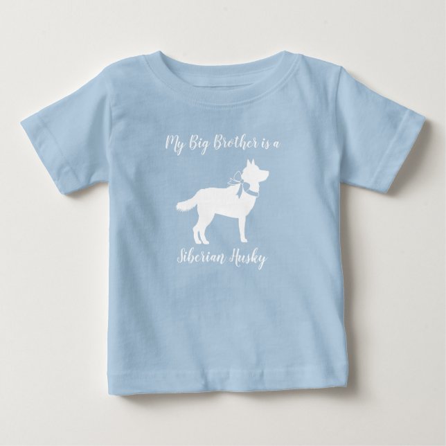 T-shirt Pour Bébé Chien Baby shower Sibérien Husky Chien Chien Chien (Devant)