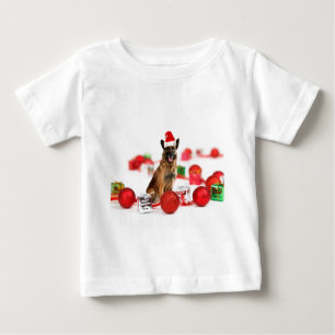 T-shirt Pour Bébé Chien berger allemand w Cadeaux de Noël Santa Hat