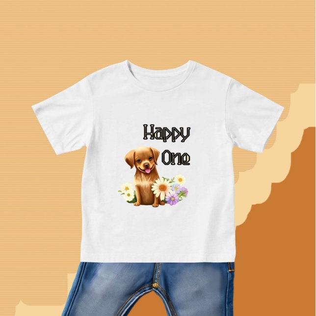 T-shirt Pour Bébé Chien brun mignon (Créateur téléchargé)