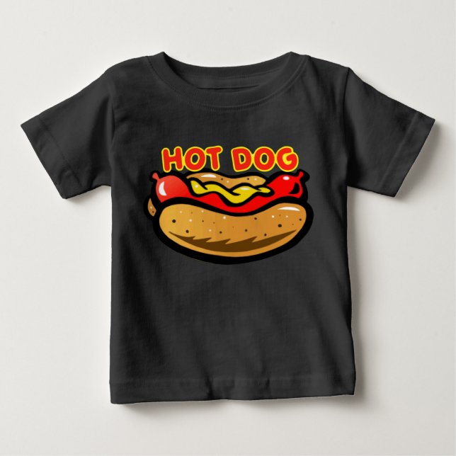 T-shirt Pour Bébé Chien chaud (Devant)