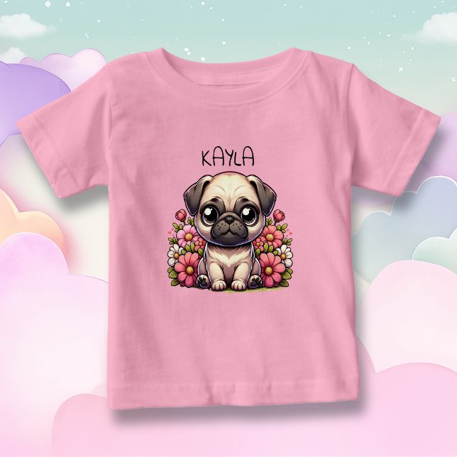T-shirt Pour Bébé Chien Chien Chien Chien Chien Chien Carlin Personn (Créateur téléchargé)