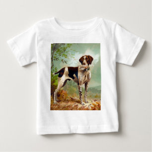 T-shirt Pour Bébé Chien de chasse avec oiseau dans la bouche