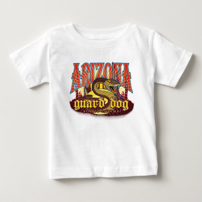 T-shirt Pour Bébé Chien de garde d'Arizona serpent (Devant)