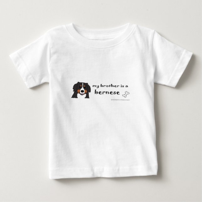 T-shirt Pour Bébé chien de montagne bernois (Devant)