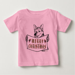 T-shirt Pour Bébé Chien de Noël : Joyeux Noël !