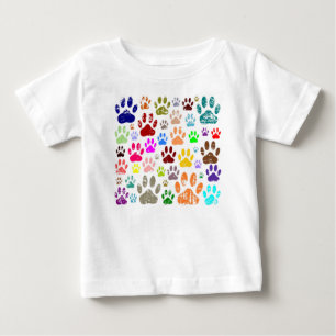 T-shirt Pour Bébé Chien en en couleur en état de détresse