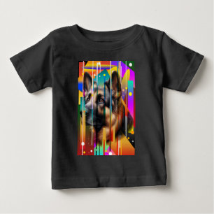 T-shirt Pour Bébé Chien Géométrique Moderne