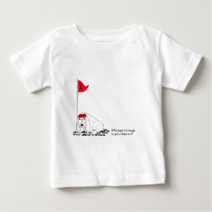 T-shirt Pour Bébé Chien jouant au golf humoristique