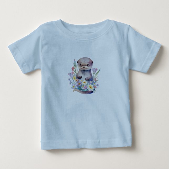 T-shirt Pour Bébé chien mignon (Devant)