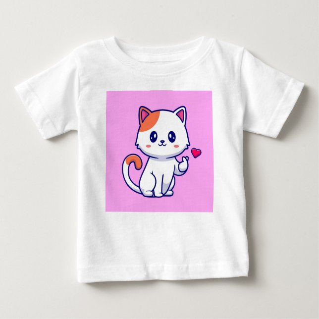 T-shirt Pour Bébé Chien mignon en amour-23663 (Devant)