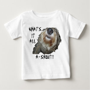 T-shirt Pour Bébé Chien "QU'EST-CE QUE C'EST QUE DE LA NEIGE ? ?" Te