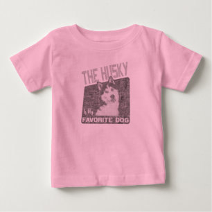 T-shirt Pour Bébé Chien Sibérien Husky