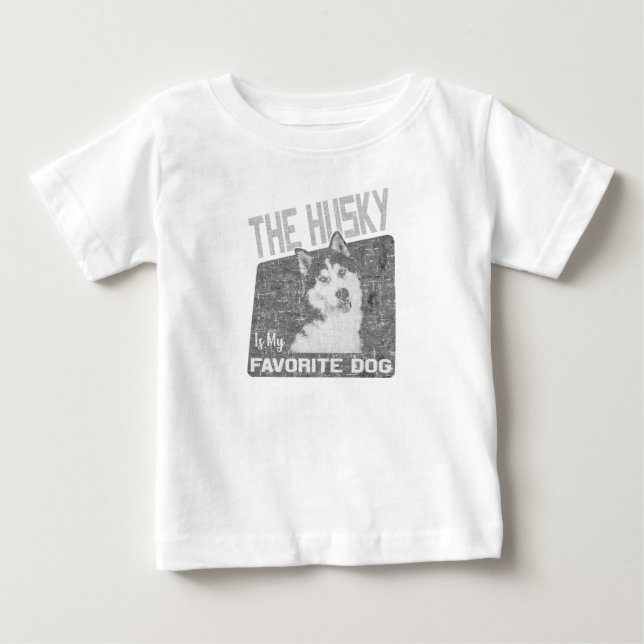 T-shirt Pour Bébé Chien Sibérien Husky (Devant)
