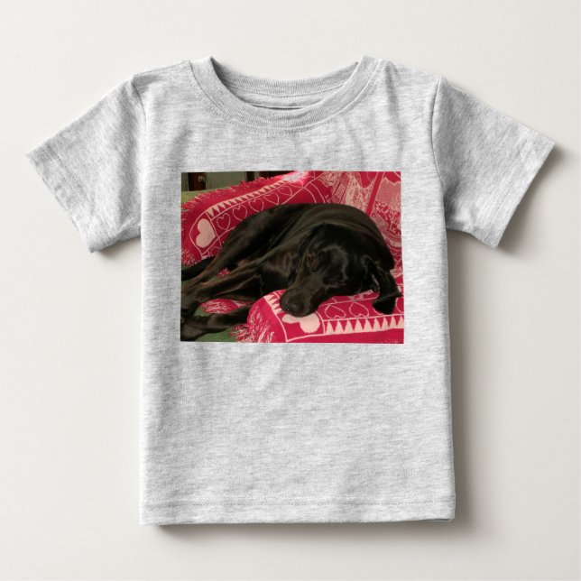 T-shirt Pour Bébé Chien Sleepy Bio bébé Creeper (Devant)
