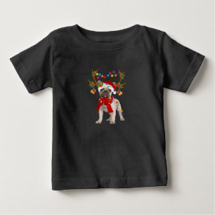 T-shirt Pour Bébé Chien-taureau français Magnifique renne Arbre de 