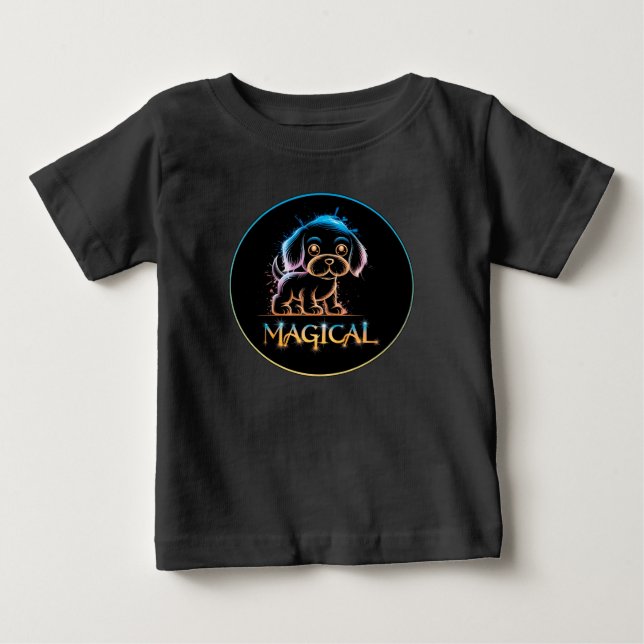 T-shirt Pour Bébé Chienne magique (Devant)