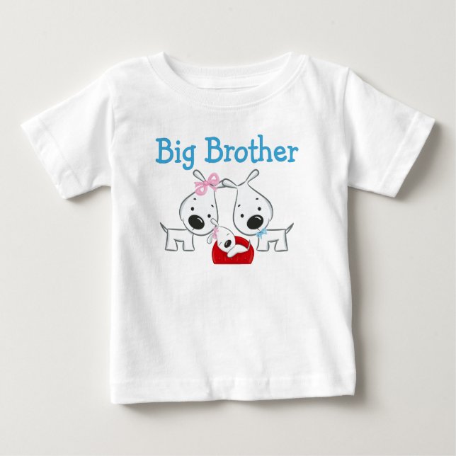 T-shirt Pour Bébé Chiens Big Brother (Devant)