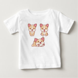 T-shirt Pour Bébé Chiens de Cute Kawaii