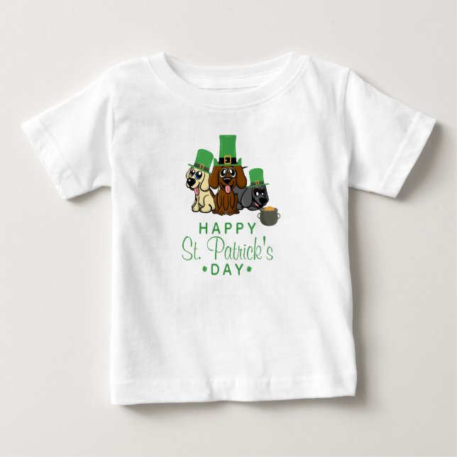 T-shirt Pour Bébé Chiens de la Saint-Patrick pour la Saint-Patrick C (Devant)