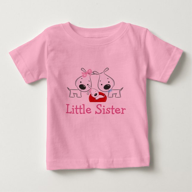 T-shirt Pour Bébé Chiens Petite Soeur (Devant)