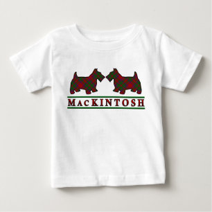 T-shirt Pour Bébé Chiens Scottie du Clan MacKintosh Tartan du Clan É
