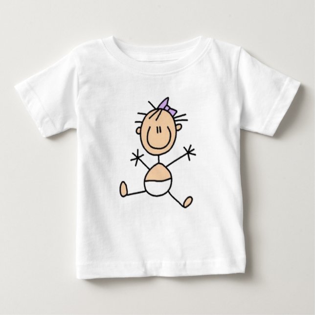 T-shirt Pour Bébé Chiffre de bâton bébé (Devant)