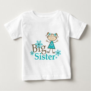 T-shirt Pour Bébé Chiffre de bâton de grande soeur