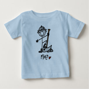 T-shirt Pour Bébé Chiffre de bâton de mineur