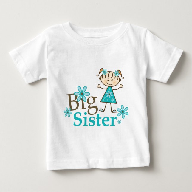 T-shirt Pour Bébé Chiffre de la grande bâche soeur (Devant)