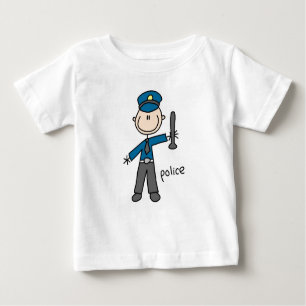 T-shirt Pour Bébé Chiffre du bâton de policier