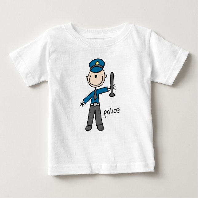 T-shirt Pour Bébé Chiffre du bâton de policier (Devant)