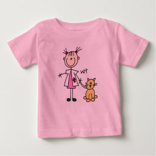 T-shirt Pour Bébé Chiffre vétérinaire de bâton